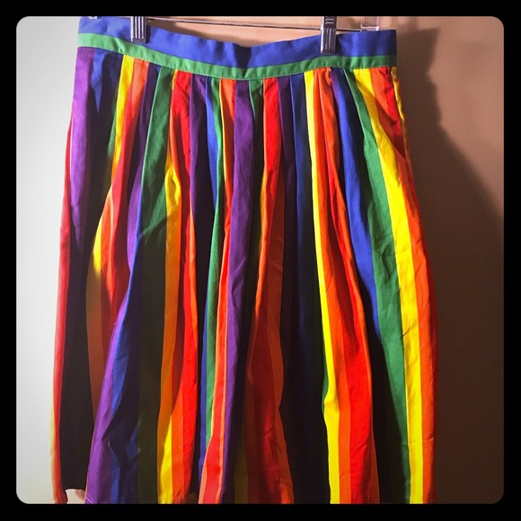 Modcloth Dresses & Skirts - Mod-Cloth rainbow stripe skirt